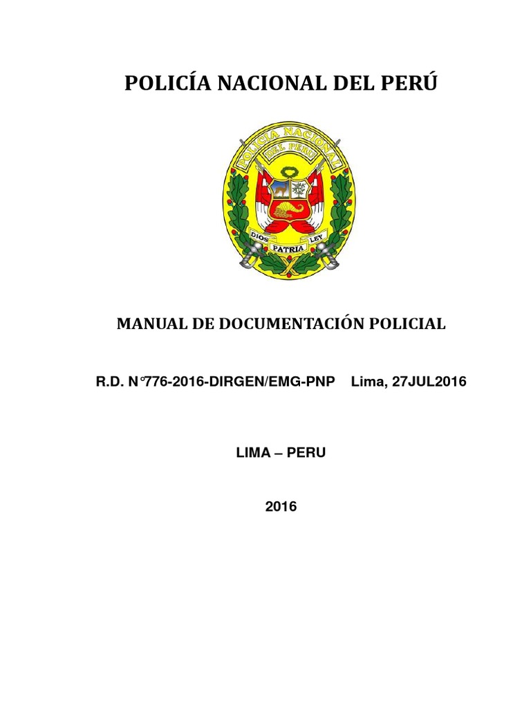 2016 Documentacion Policial PNP