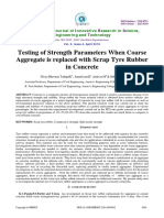 Replacement of Coarse Aggregate by Scrap Tyre Rubber