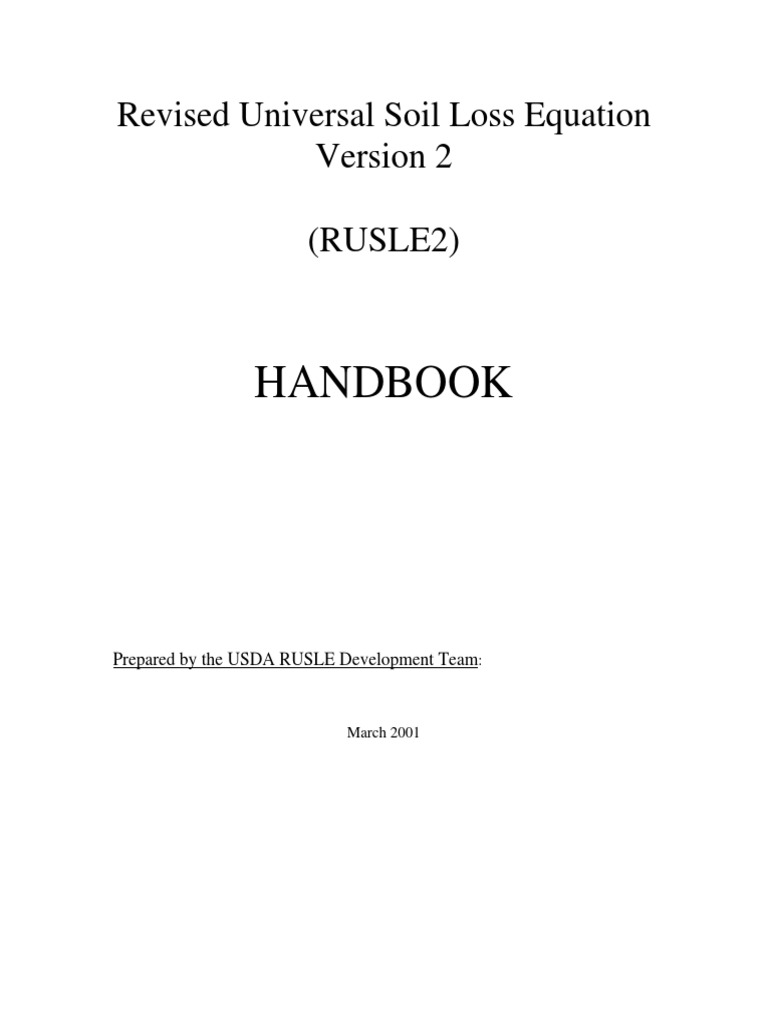 RUSLE Handbook | PDF | Erosion | Sediment