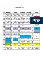 2016-2017 Schedule