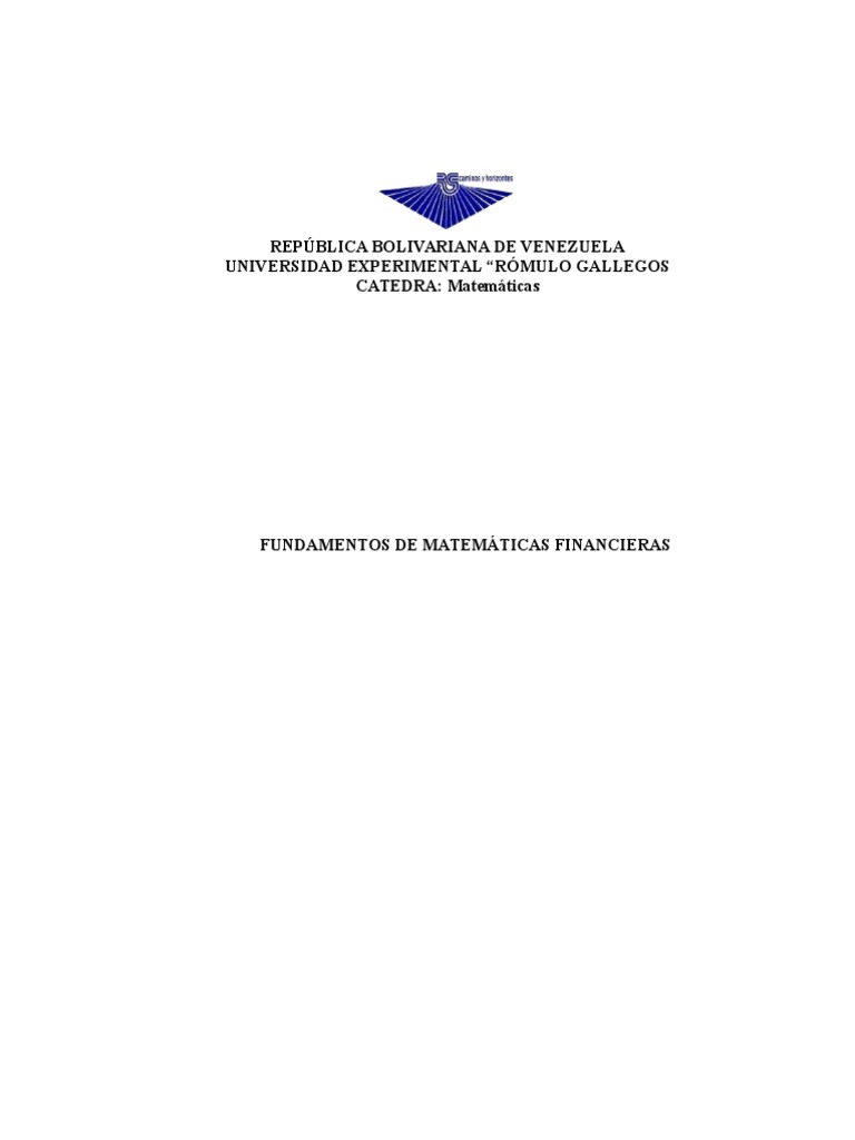 Fundamentos de Matemáticas Financieras | PDF | Oferta (economía ...