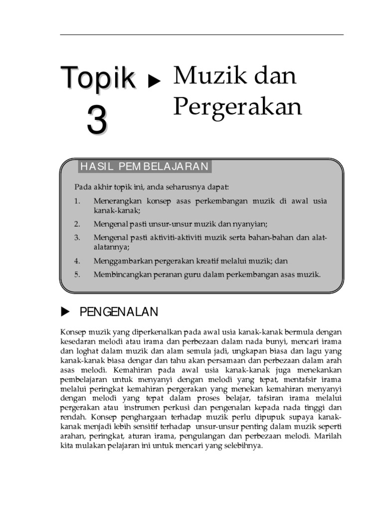 Topik 3 Muzik Dan Pergerakan Pdf