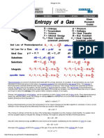 Entropy of A Gas