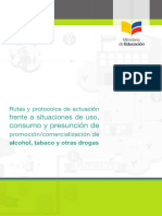 Rutas y Protocolos Actualizadas de Uso, Consumo y Comercializacion de Drogas