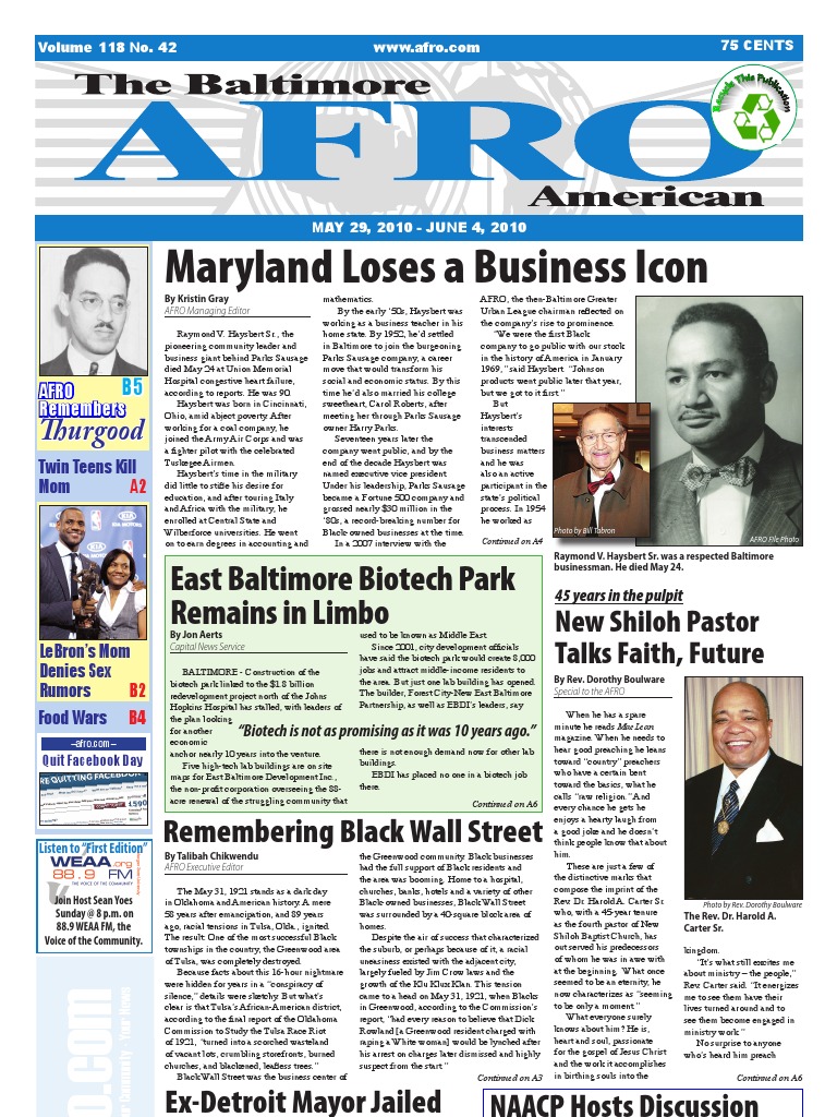 Baltimore afro american newspaper may 29 2010 pdf toyota violence