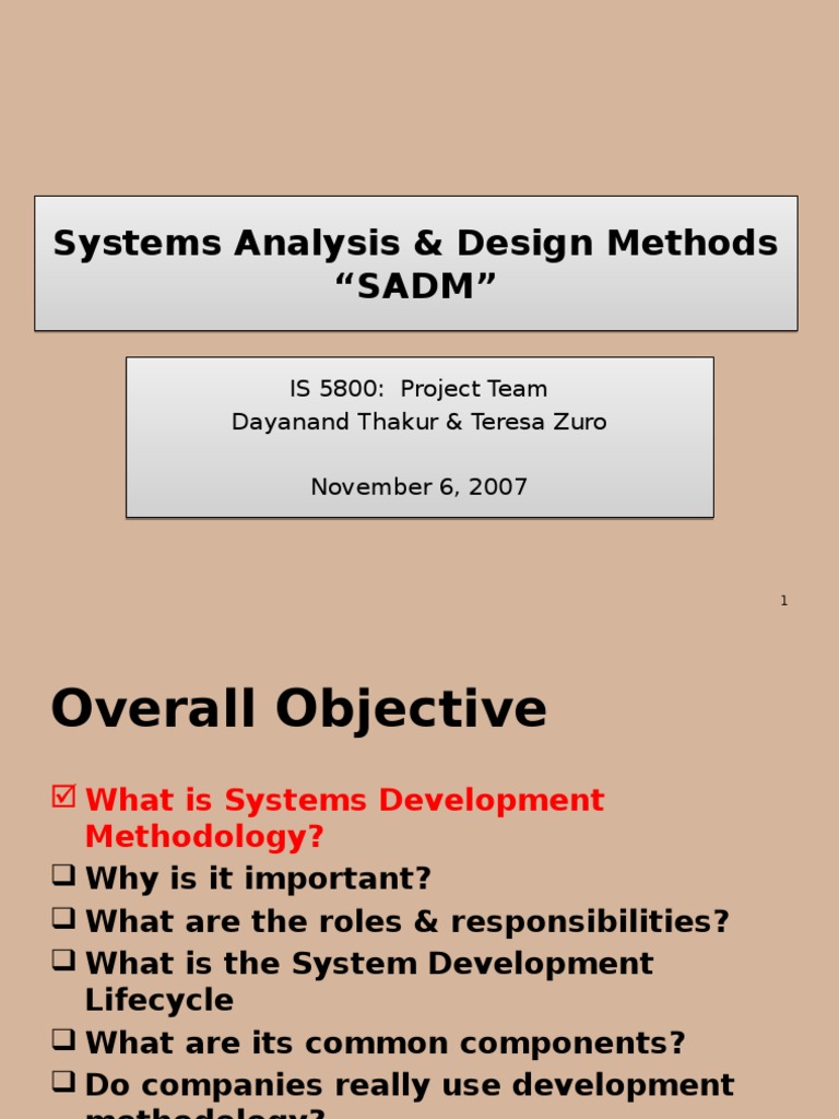 Systems Analysis & Design Methodology | PDF | Software Development ...