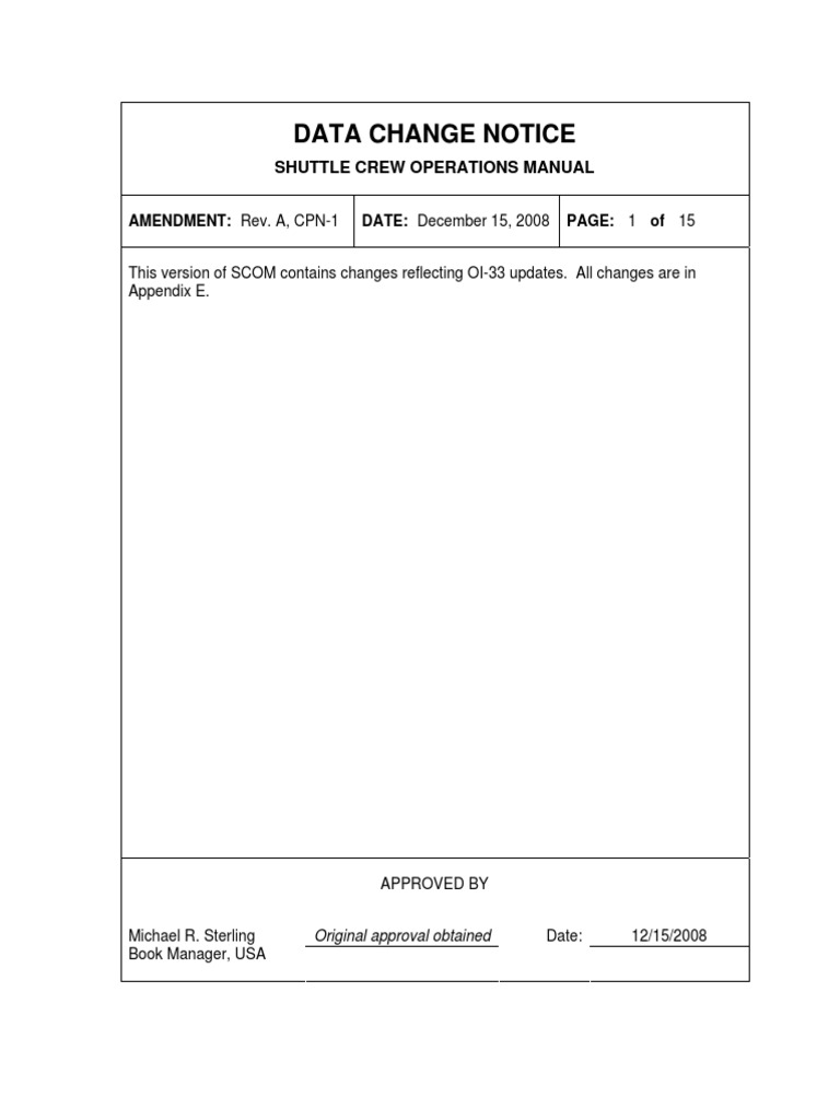 Shuttle Crew Operations Manual PDF | PDF | Space Shuttle Solid Rocket ...