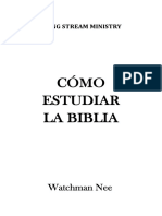 Como Estudiar La Biblia - Nee