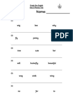 Phonics Unit 3 Test - Student's