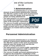 Preview of The Lectures 16-30: - Personnel Administration