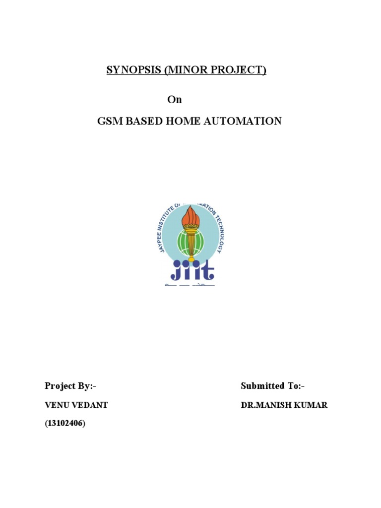 Synopsis (Minor Project) On GSM Based Home Automation | PDF | Short ...