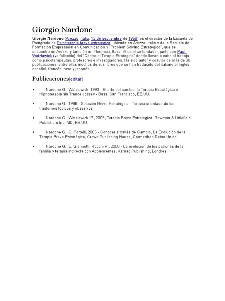Giorgio Nardone | PDF