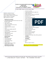 Lista de Utiles 3 Años