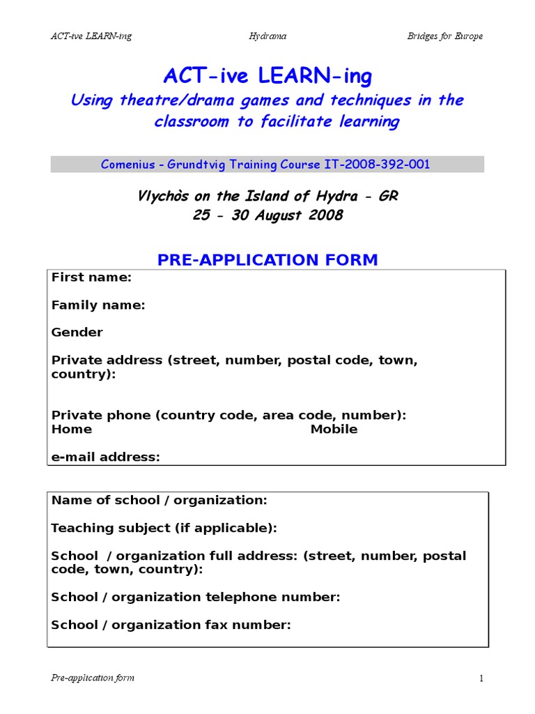 Theatre Techniques for Classroom Learning | PDF | Games & Activities ...