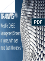 Training: We Offer QHSE Management System of Topics, With Over More Than 80 Courses