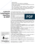 Anglo Resolve UNESP - Biologia Química Física Matemática História Geografia Português