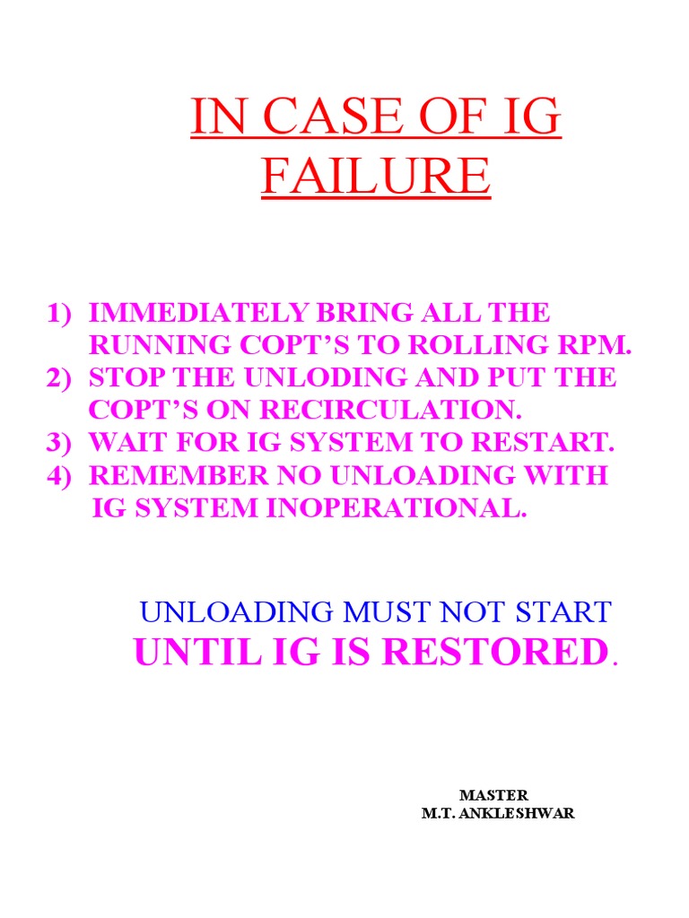 IG System Failure Protocols | PDF | Technology & Engineering