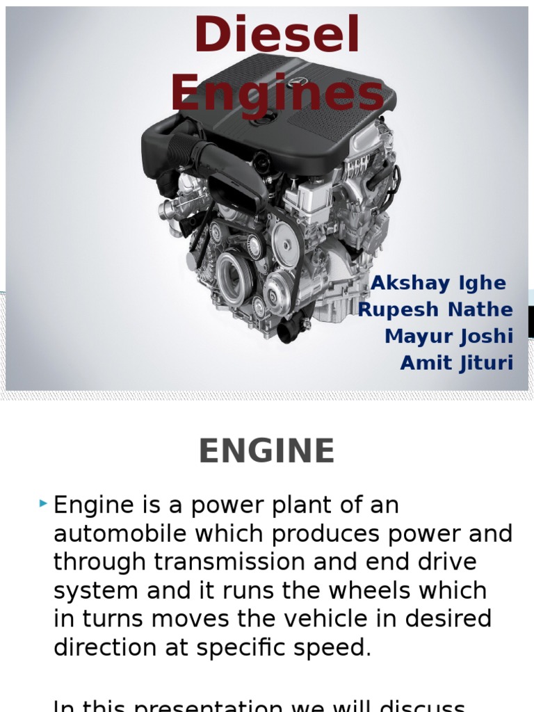 Diesel Engine Basics Internal Combustion Engine Diesel Engine