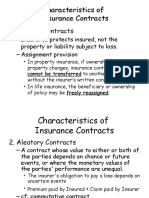 Characteristics of Insurance Contract