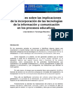 Implicaciones TIC en Procesos Educativos