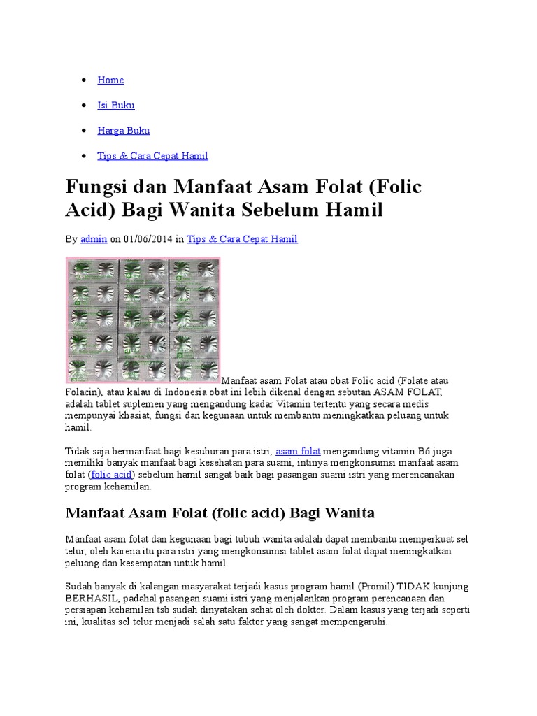 Manfaat Asam Folat Pdf