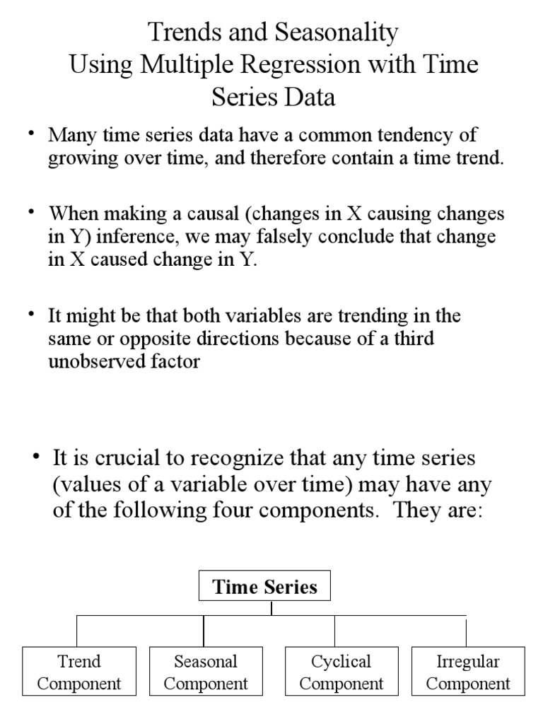 Chapter 16, Trends and Seasonality | PDF | Seasonality | Linear Trend ...