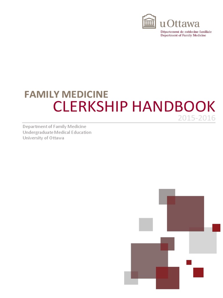 Clerkship Handbook: Family Medicine | PDF | Gastroesophageal Reflux ...