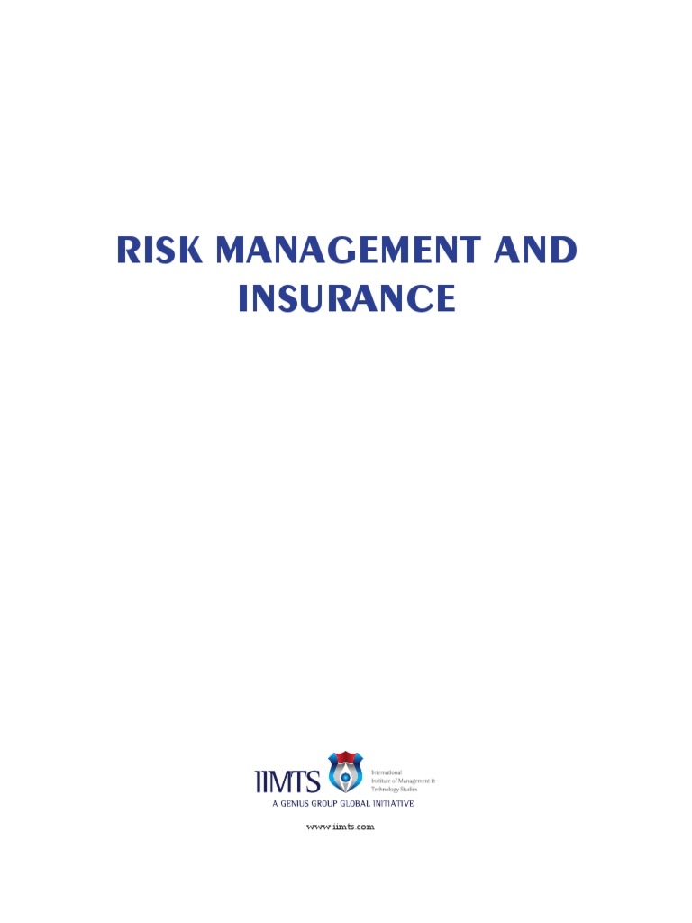 Risk Management and Insurance | PDF | Operational Risk | Risk