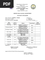 Senior High Teachers Load