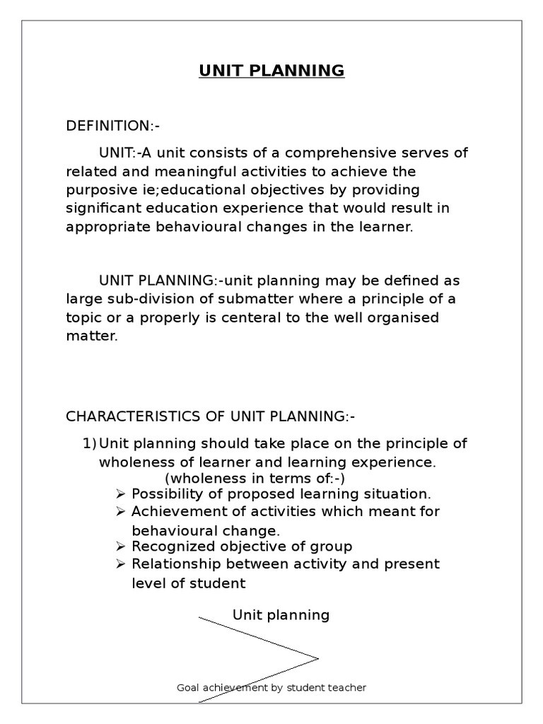 Unit Planning | PDF | Expert | Learning