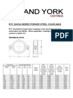 RYC Shouldered Forged Steel Couplings Technical Data Sheet