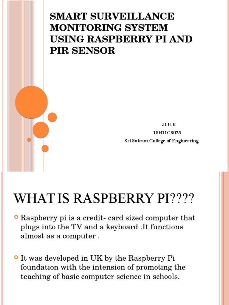 Smart Surveillance with Raspberry Pi | PDF | Raspberry Pi | Operating ...