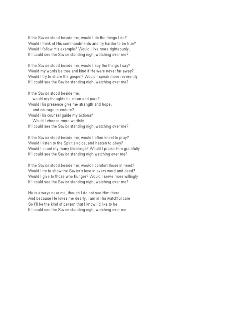 if-the-savior-stood-beside-me-lyrics-pdf