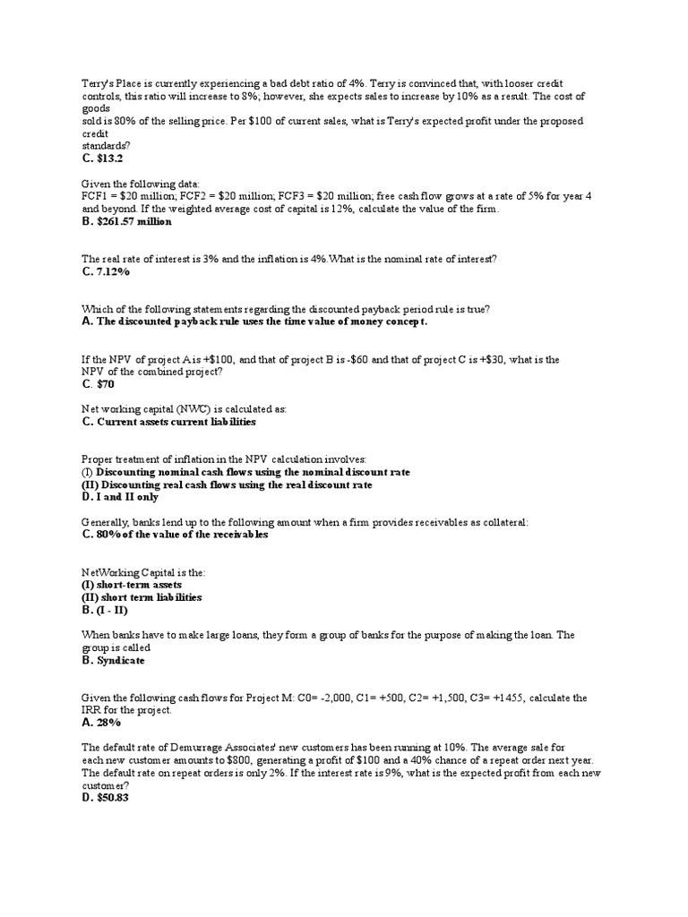 q3 3 | PDF | Net Present Value | Discounting