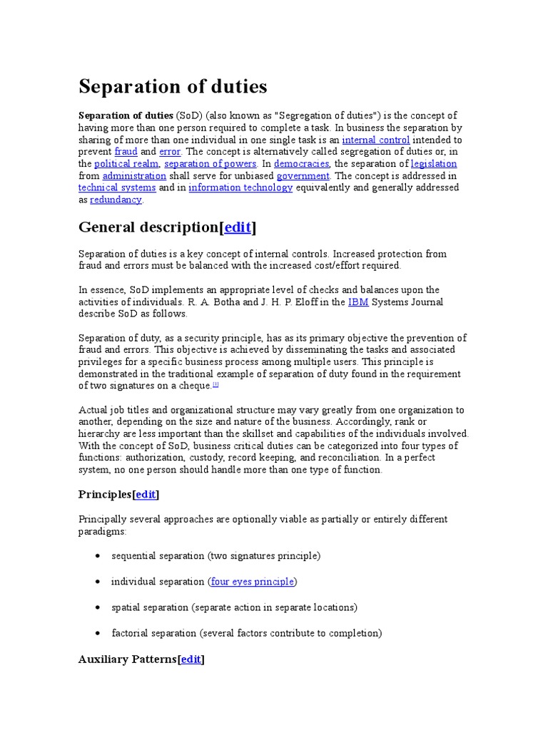 Sample segregation of duties policy image