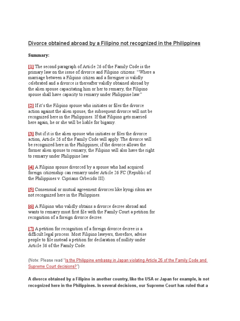 What is your stand on legalization of divorce in the philippines marital issues image