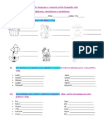 Prueba de Lenguaje y Comunicación Segundo Añojulio