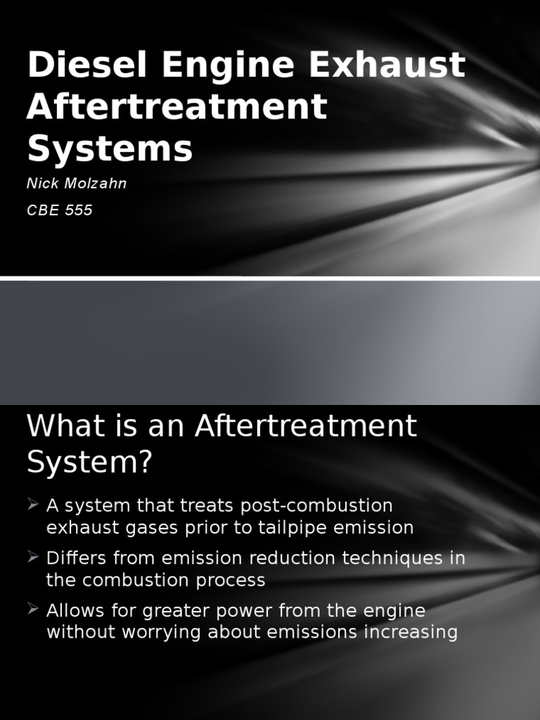 Diesel Engine Exhaust Aftertreatment Systems PDF Exhaust Gas