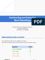 Constructing and Evaluating Word Embeddings