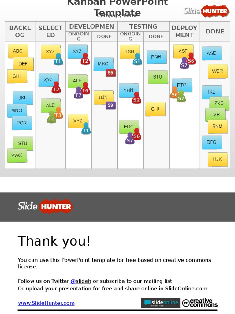 Kanban Powerpoint Template Pdf
