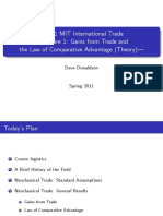 14.581 MIT International Trade - Lecture 1: Gains From Trade and The Law of Comparative Advantage (Theory)