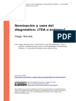 Piaggi, Marcela (2014) - Nominacion y Usos Del Diagnostico TEA o Autismoo