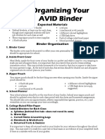 Organizing Your Avid Binder