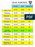 Bell Schedule 2016-2017