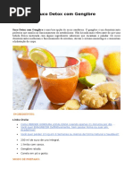 Suco Detox Com Gengibre