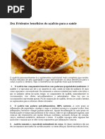 Dez Evidentes Benefícios Do Açafrão Para a Saúde