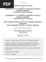 United States v. $184,505.01 in U.S. Currency Reginald D. McGlory Claimant-Appellant, United States of America v. $14,548.50 in U.S. Currency Reginald D. McGlory Claimant-Appellant, United States of America v. One Marble Indian Statue, One Replica Remington Rattlesnake Statue, Reginald D. McGlory Claimant-Appellant, 72 F.3d 1160, 3rd Cir. (1995)