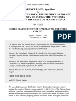 LAWRENCE LINES, Appellant v. David Larkins, Warden The District Attorney of The County of Bucks The Attorney General of The State of Pennsylvania