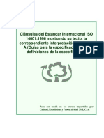 Cláusulas Del Estándar Internacional ISO 14001