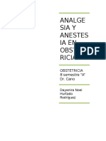 Analgesia y Anestesia en Obstetricia